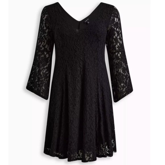 Torrid Mini Lace Bell Trapeze Dress - Picture 3 of 7